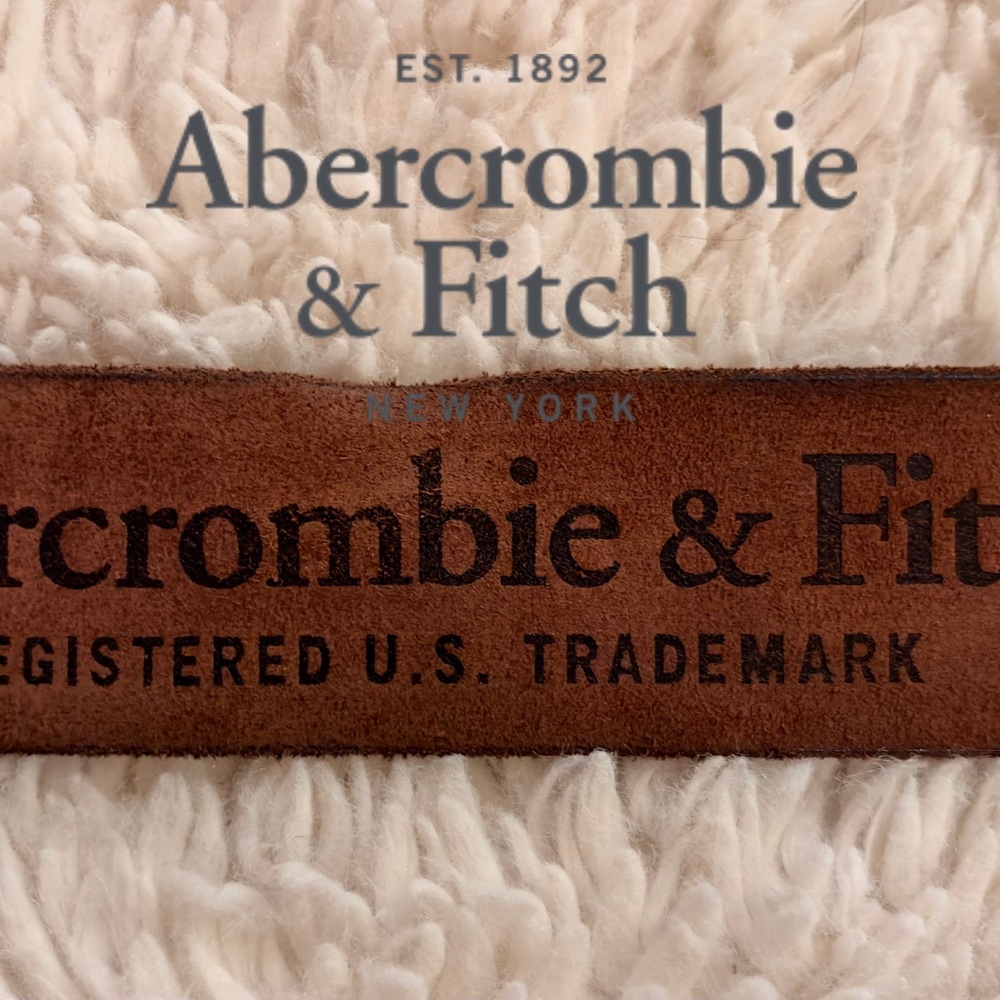 RARE Abercrombie & Fitch Brown Italian Leather Belt size 32 - VERY RARE! - Picture 2 of 8